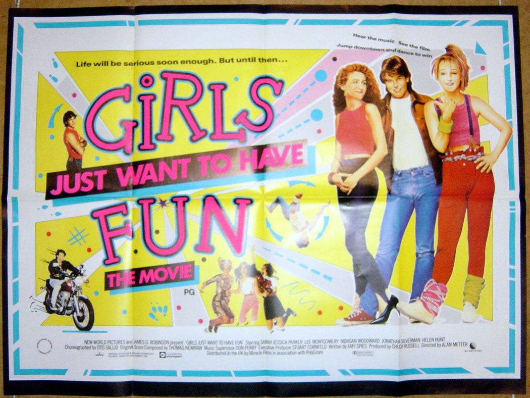 Girls Just Want To Have Fun  Original Quad Movie Poster  