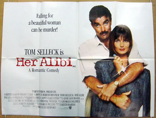 Her Alibi  Original Quad Movie Poster 