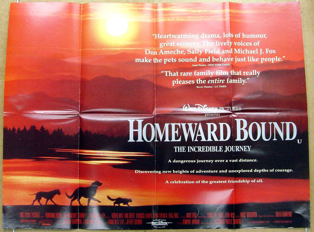 Homeward Bound  Original Quad Movie Poster  