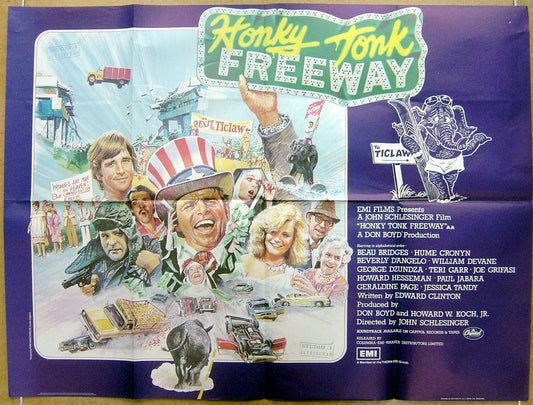 Honky Tonk Freeway  Original Quad Movie Poster  