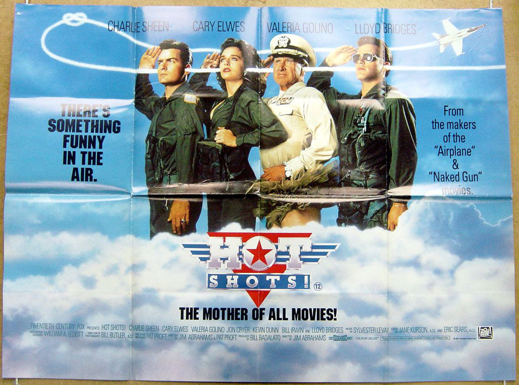 Hot Shots  Original Quad Movie Poster  