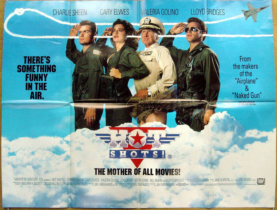 Hot Shots  Original Quad Movie Poster 