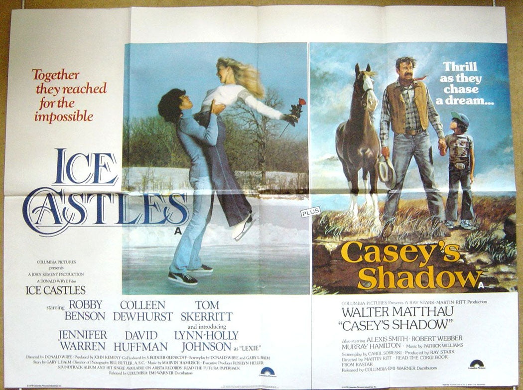 Ice Castles / Casey's Shadow  (double Bill)  Original Quad Movie Poster  