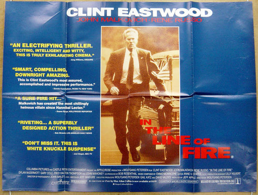 In The Line Of Fire  Original Quad Movie Poster  