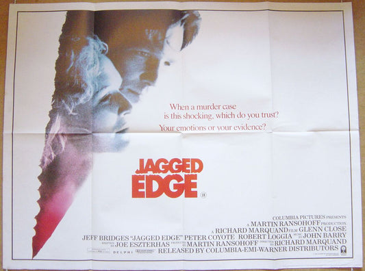 Jagged Edge  Original Quad Movie Poster  