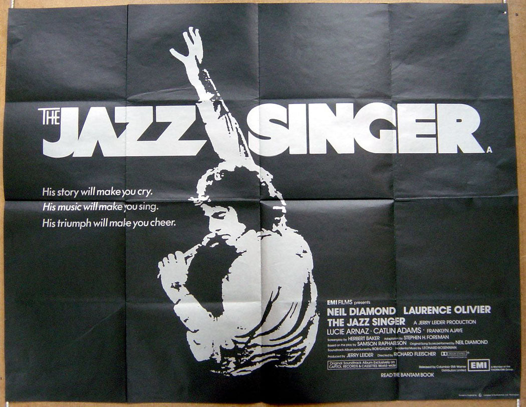 The Jazz Singer  Original Quad Movie Poster 