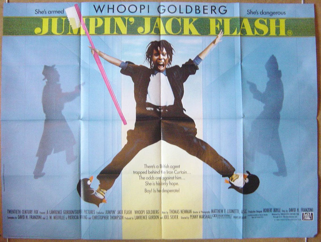 Jumpin' Jack Flash  Original Quad Movie Poster  