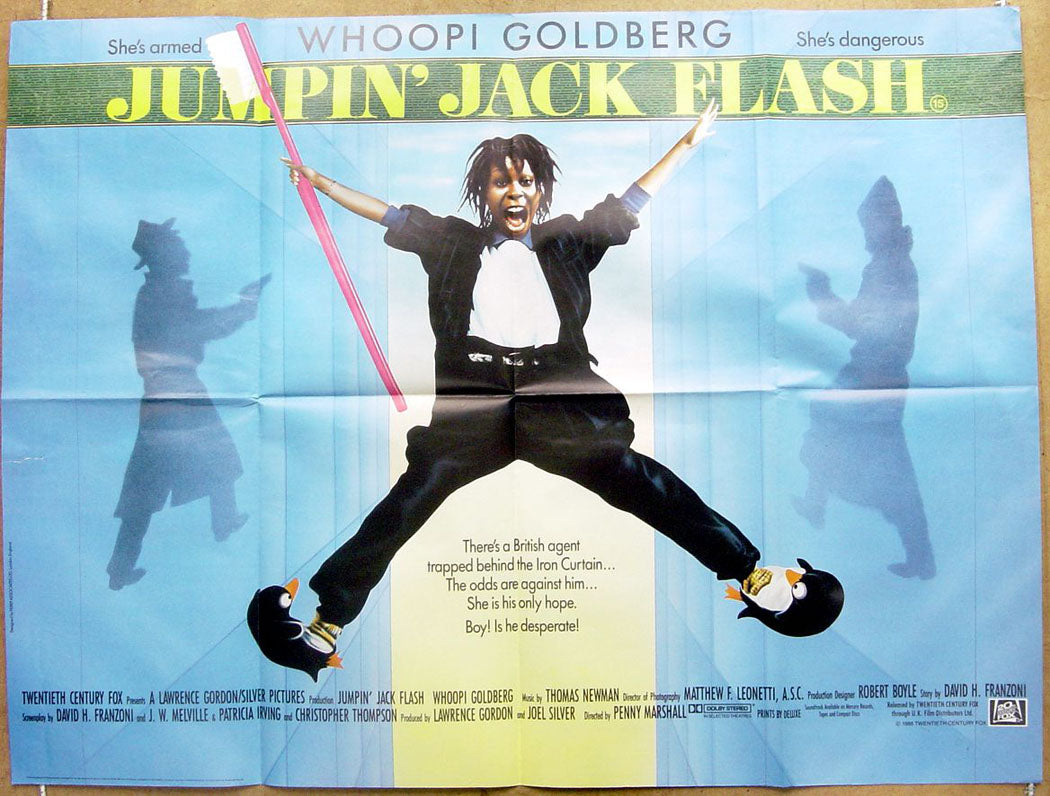 Jumpin' Jack Flash  Original Quad Movie Poster  