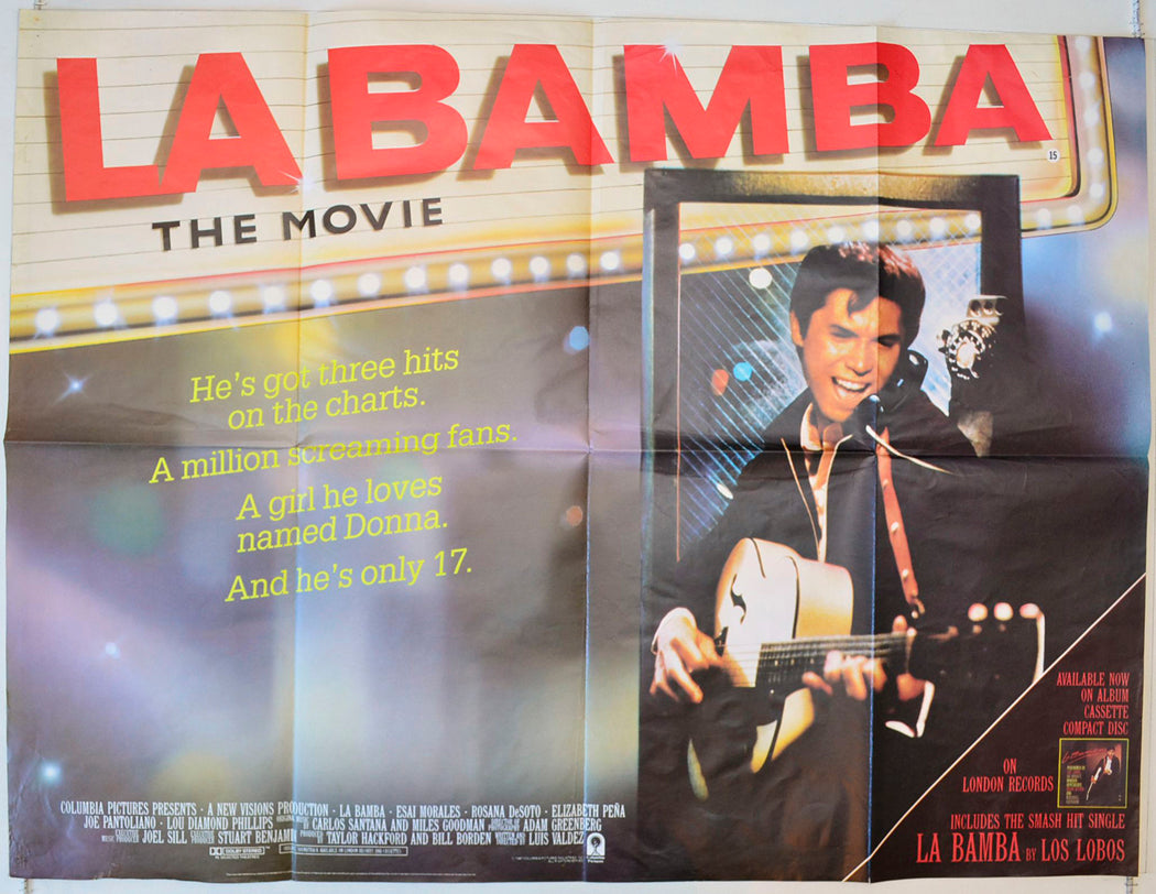 La Bamba   Original British Quad Poster - Movie Poster