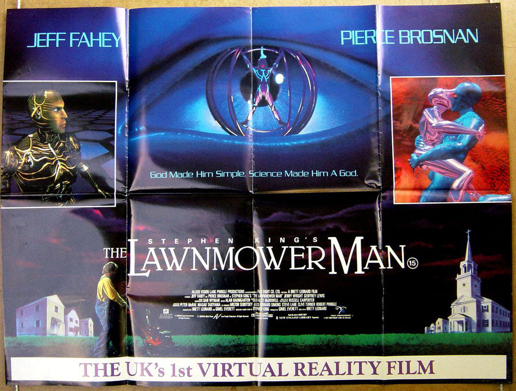 Lawnmower Man  Original Quad Movie Poster  