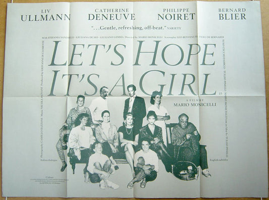 Let's Hope It's A Girl  (a.k.a. Speriamo che sia femmina)  Original Quad Movie Poster  