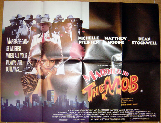 Married To The Mob  Original Quad Movie Poster  