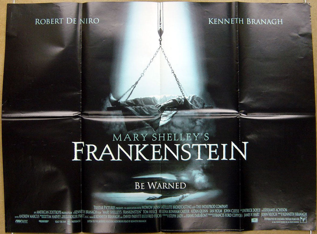 Mary Shelley's Frankenstein  Original Quad Movie Poster 