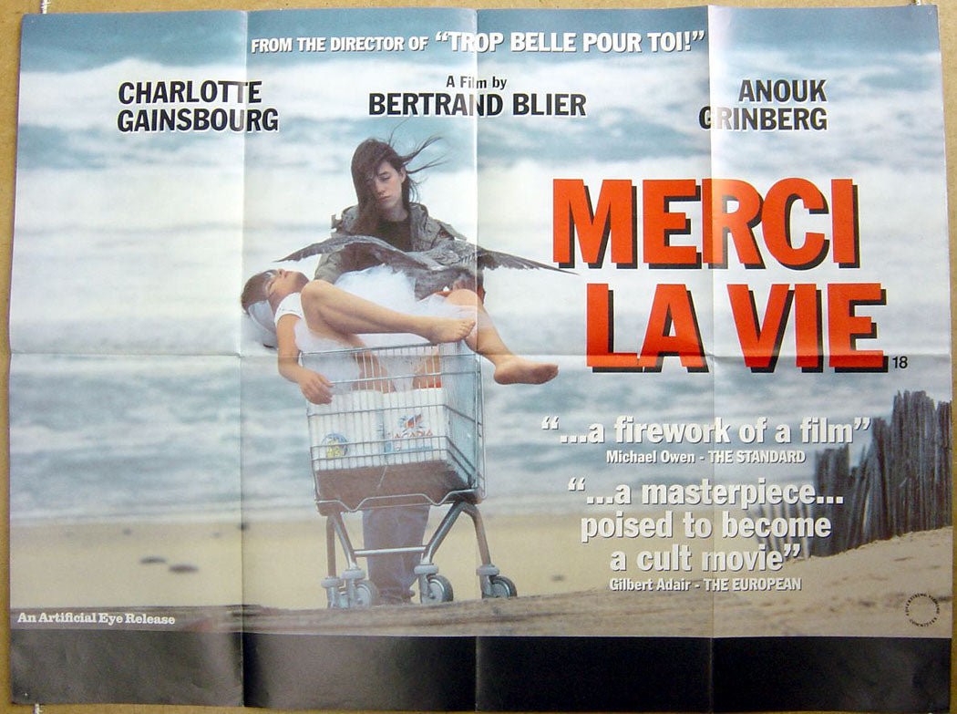 Merci La Vie  (a.k.a. Thank You Life)  Original Quad Movie Poster  