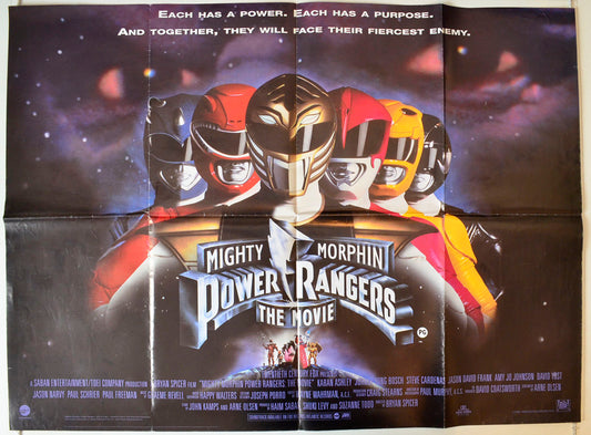 Mighty Morphin Power Rangers Original British Quad Poster - Movie Poster