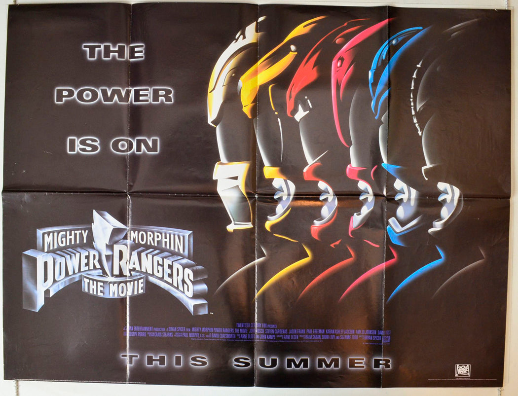 Mighty Morphin Power Rangers  (Teaser / Advance Version)   Original British Quad Poster - Movie Poster