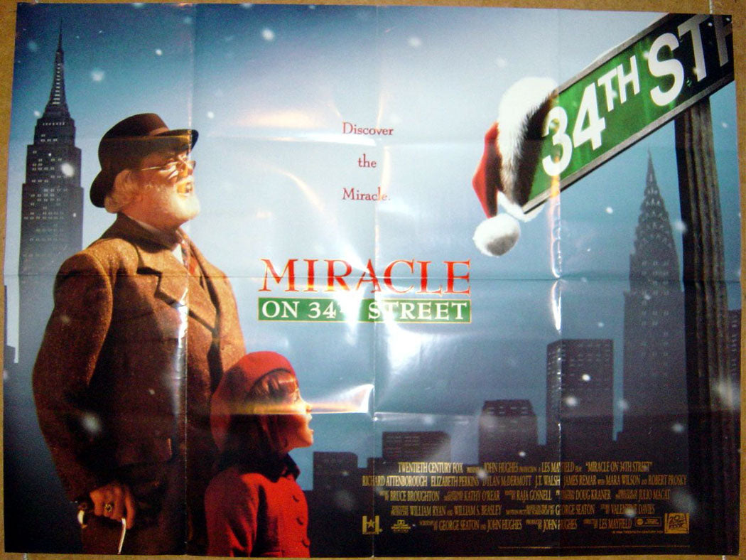 Miracle On 34th Street  Original Quad Movie Poster  