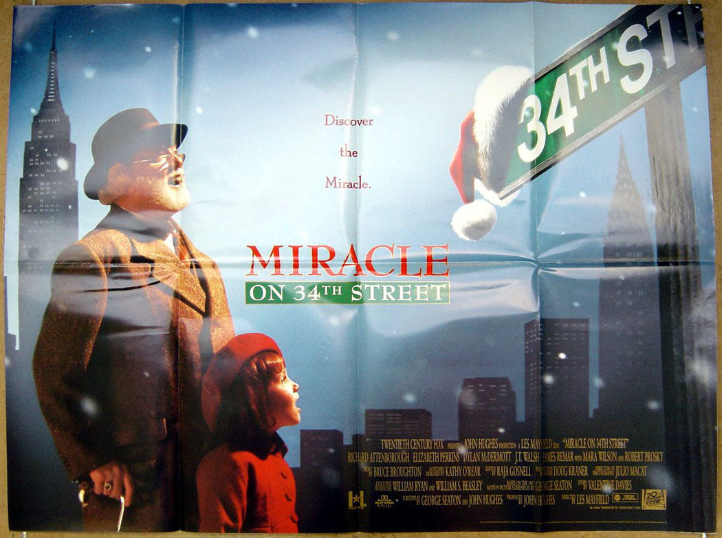 Miracle On 34th Street  Original Quad Movie Poster  