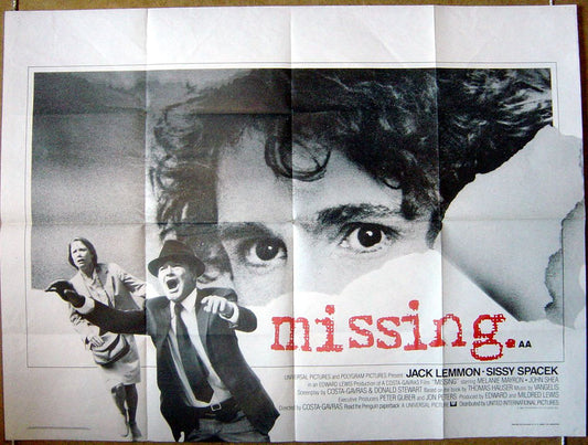 Missing  Original Quad Movie Poster  