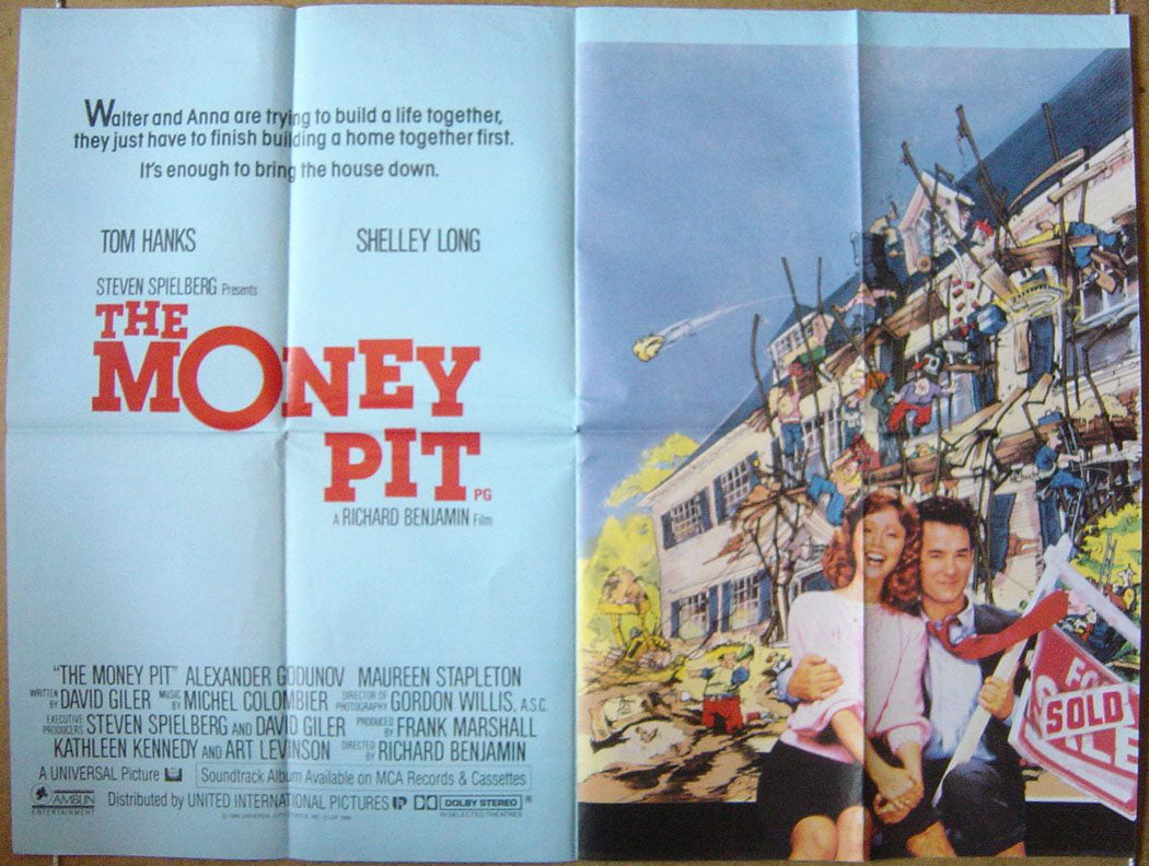 The Money Pit  Original Quad Movie Poster  