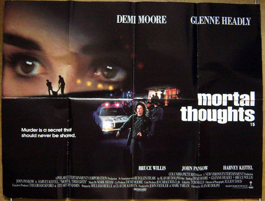 Mortal Thoughts  Original Quad Movie Poster  