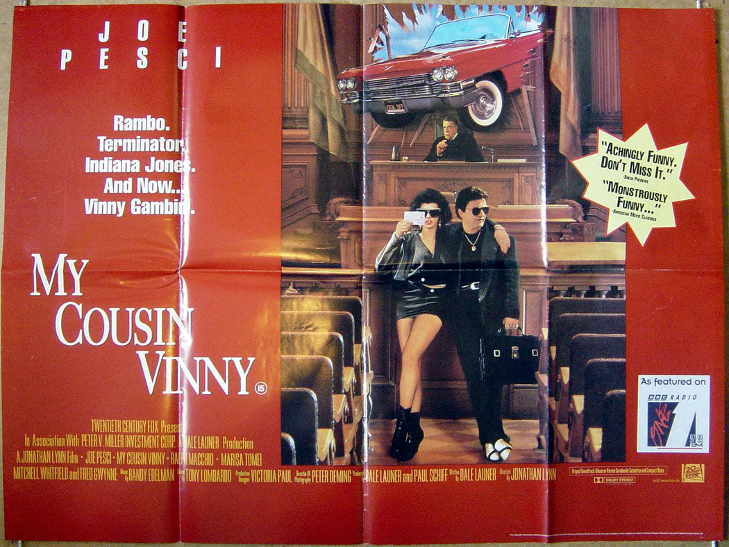 My Cousin Vinny  Original Quad Movie Poster  