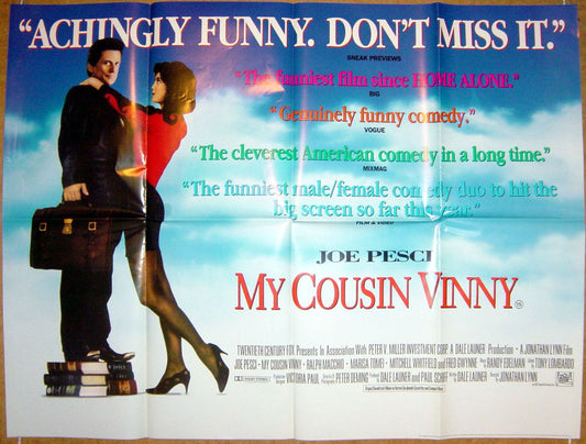 My Cousin Vinny  (Quotes Version)  Original Quad Movie Poster  