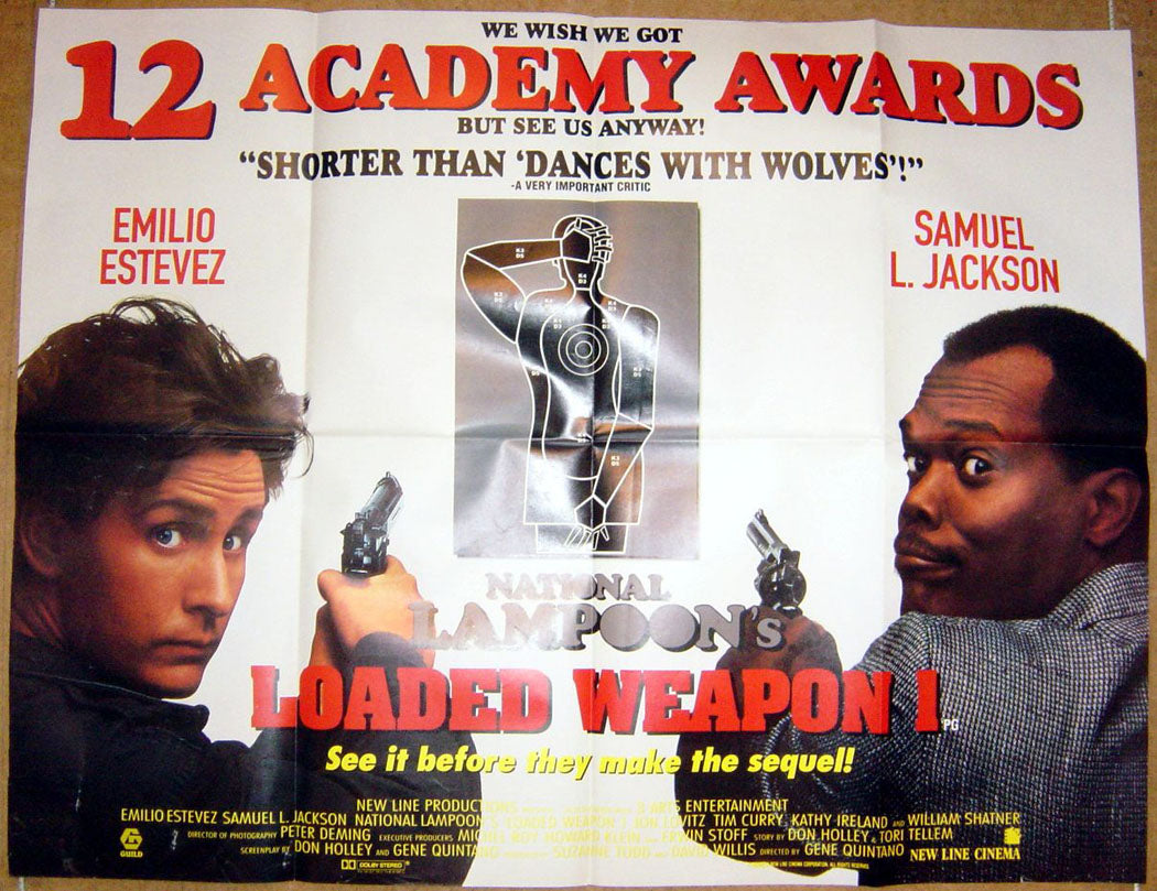 National Lampoon's Loaded Weapon  Original Quad Movie Poster 