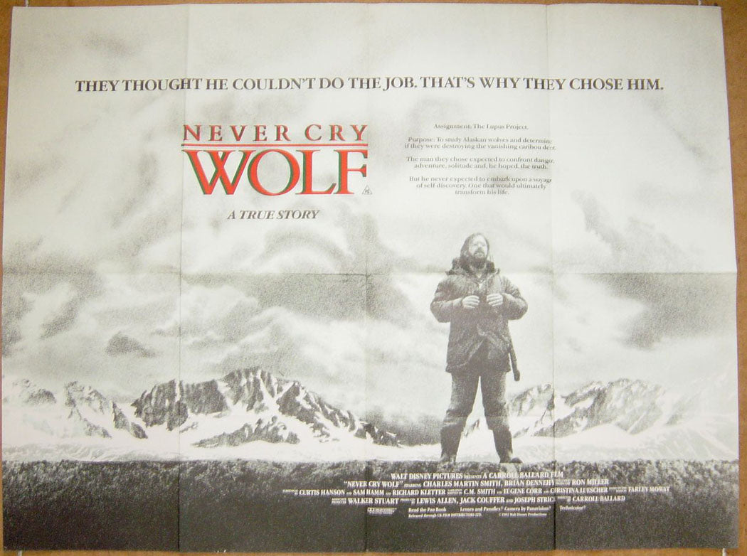 Never Cry Wolf  Original Quad Movie Poster  