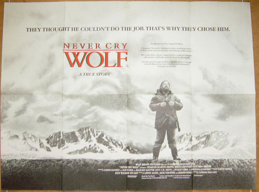 Never Cry Wolf  Original Quad Movie Poster  