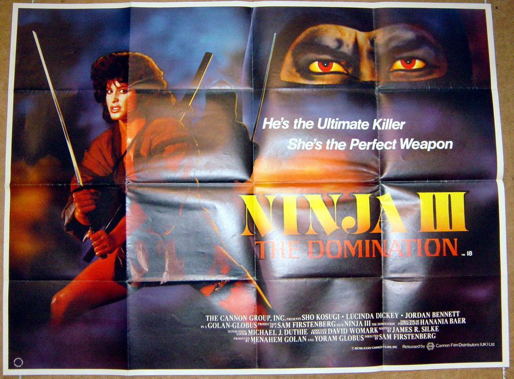 Ninja III : The Domination  Original Quad Movie Poster  