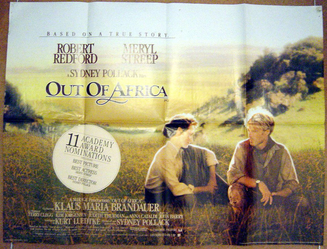 Out Of Africa  Original Quad Movie Poster  