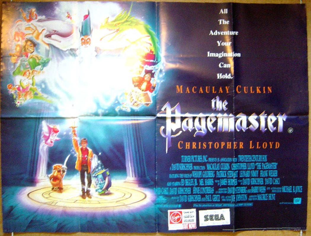 The Pagemaster  Original Quad Movie Poster  