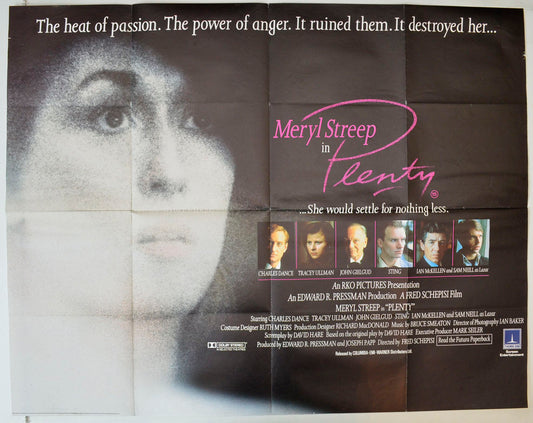 Plenty Original British Quad Poster - Movie Poster