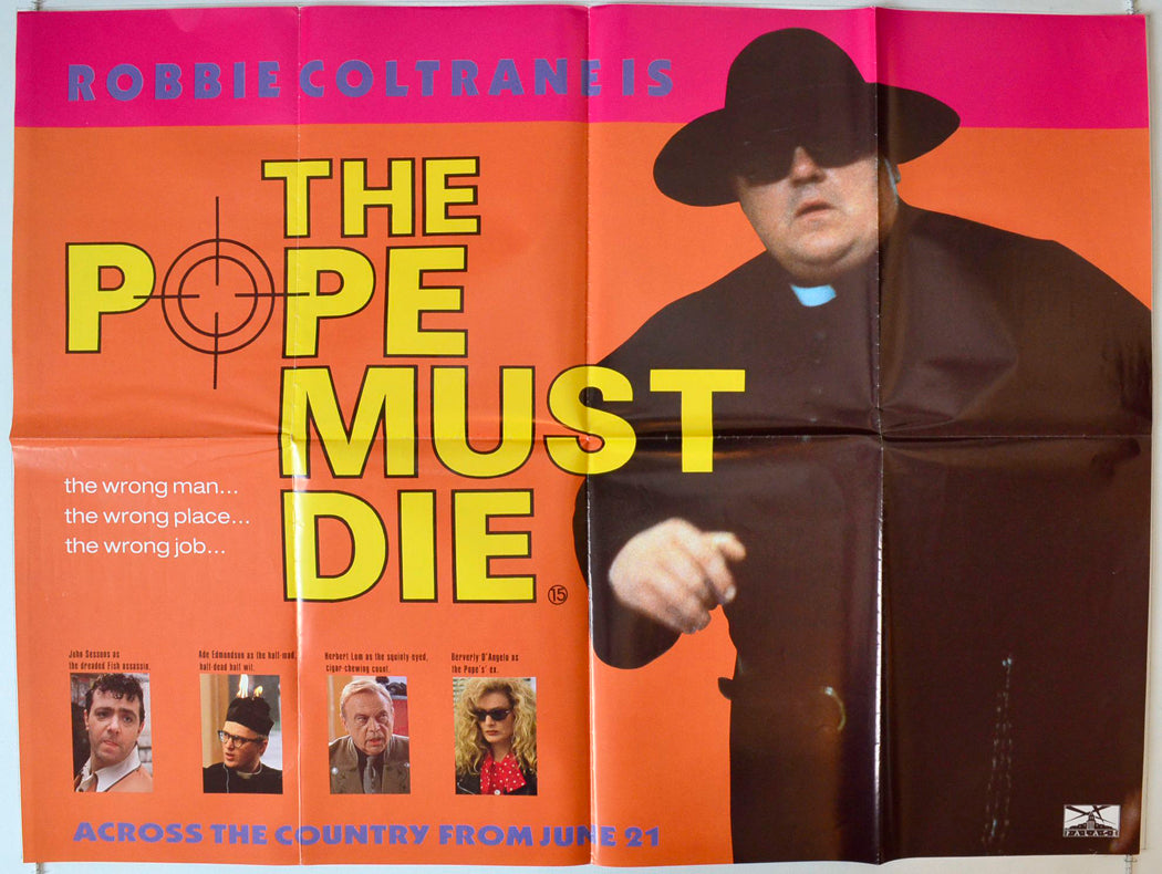 The Pope Must Die  (Teaser / Advance version)   Original British Quad Poster - Movie Poster