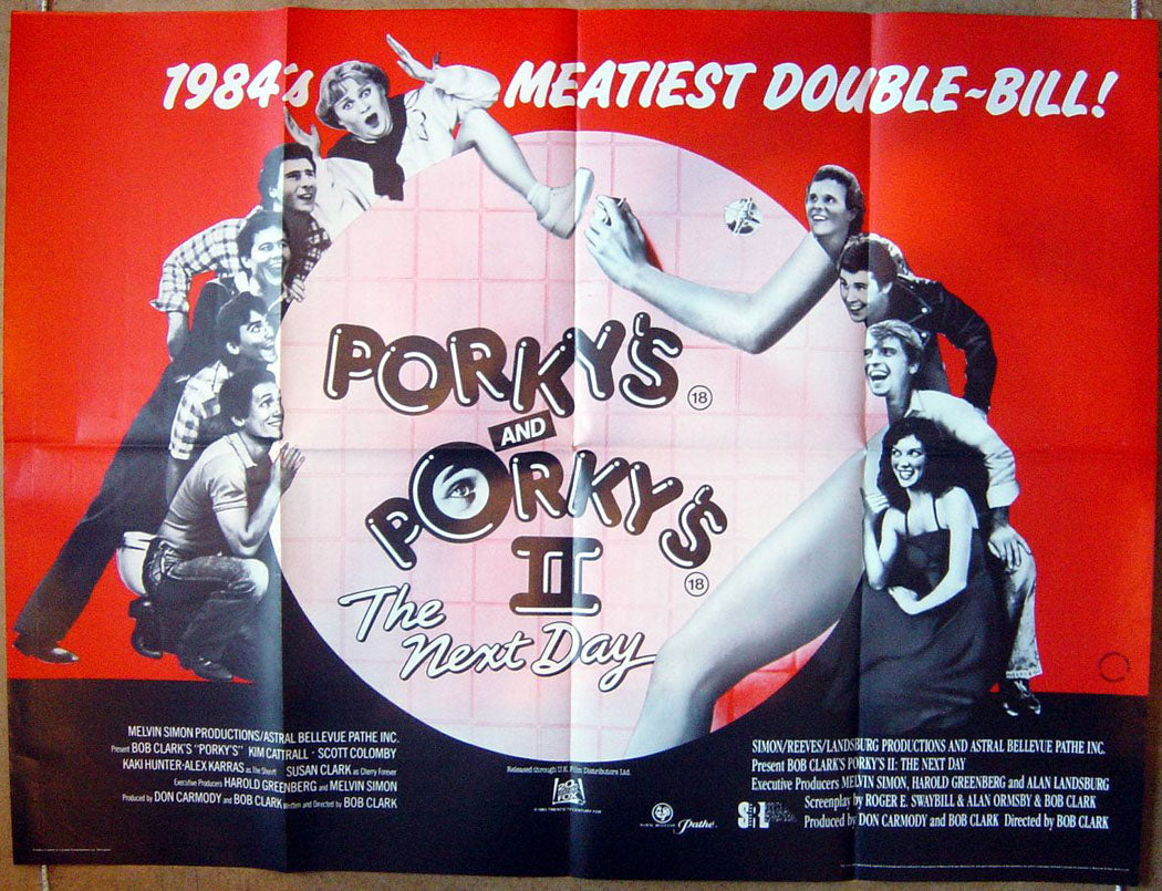 Porky's 1 and 2  (Double Bill)  Original Quad Movie Poster  