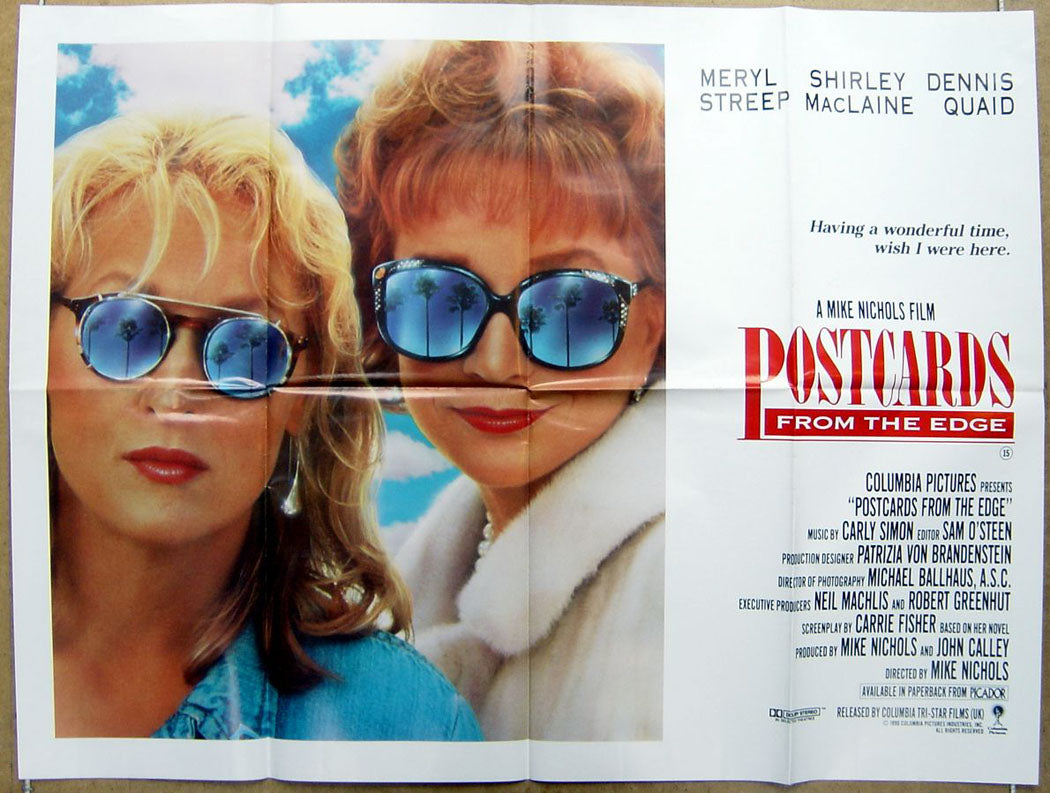 Postcards From The Edge  Original Quad Movie Poster  