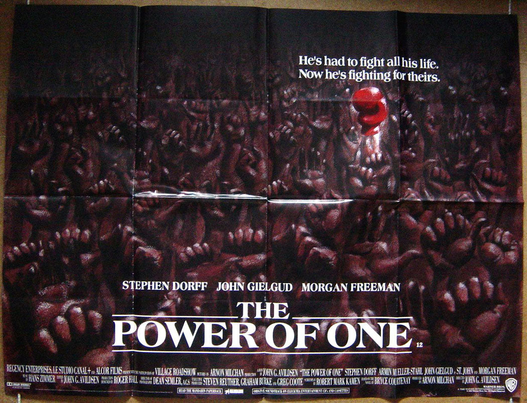 The Power Of One  Original Quad Movie Poster  