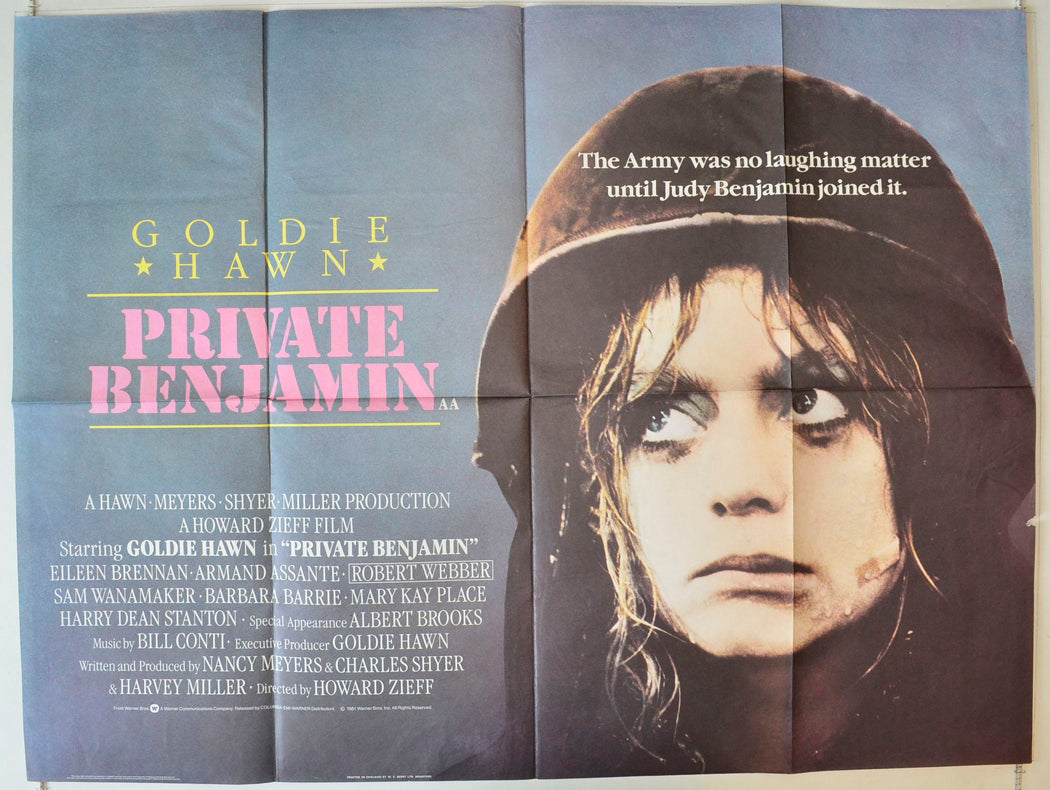 Private Benjamin Original British Quad Poster - Movie Poster