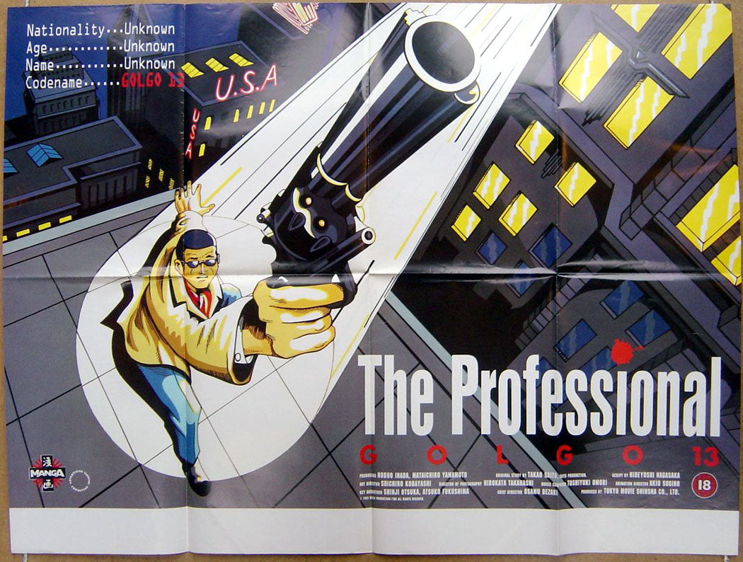 The Professional : Golgo 13  Original Quad Movie Poster  