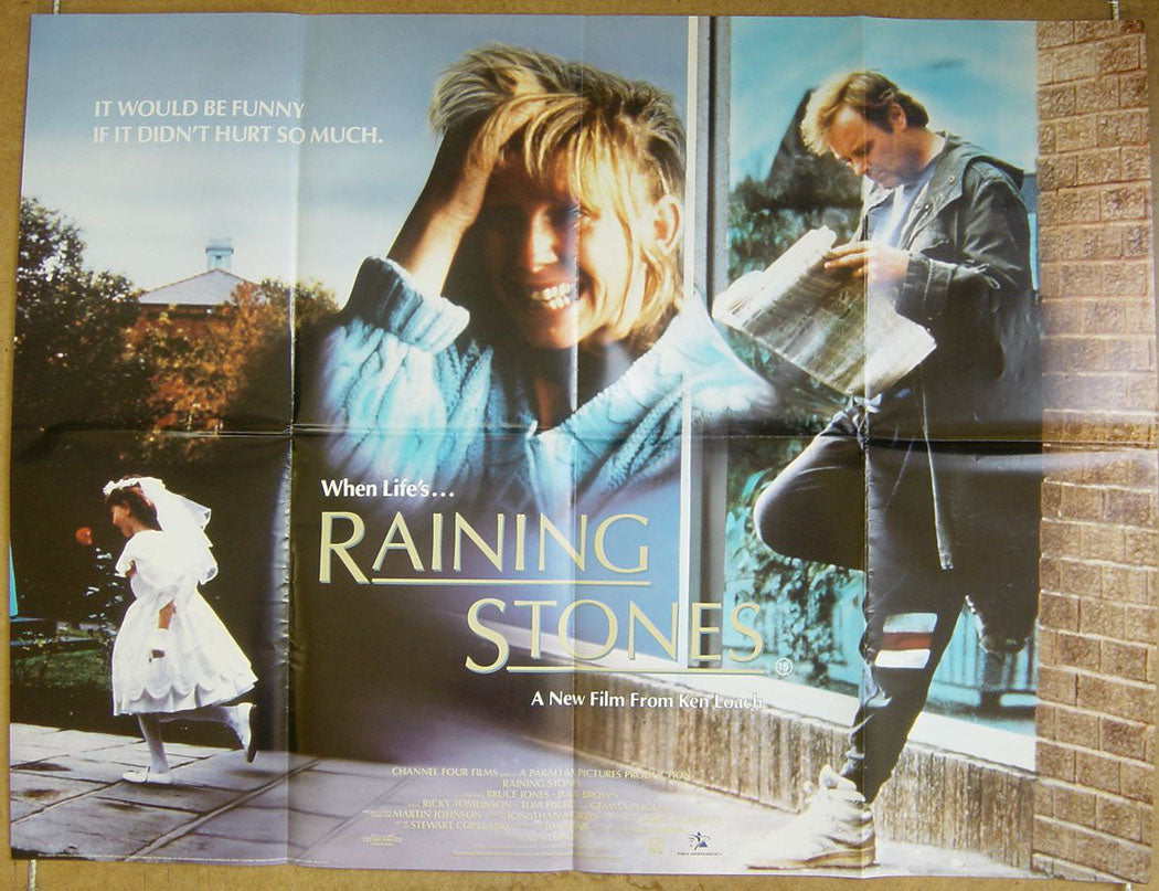 Raining Stones  Original Quad Movie Poster  