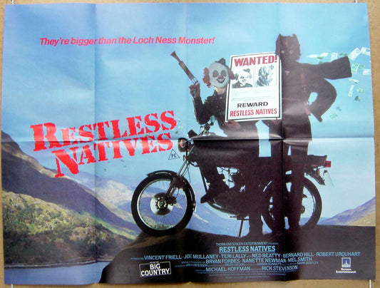 Restless Natives  Original Quad Movie Poster  