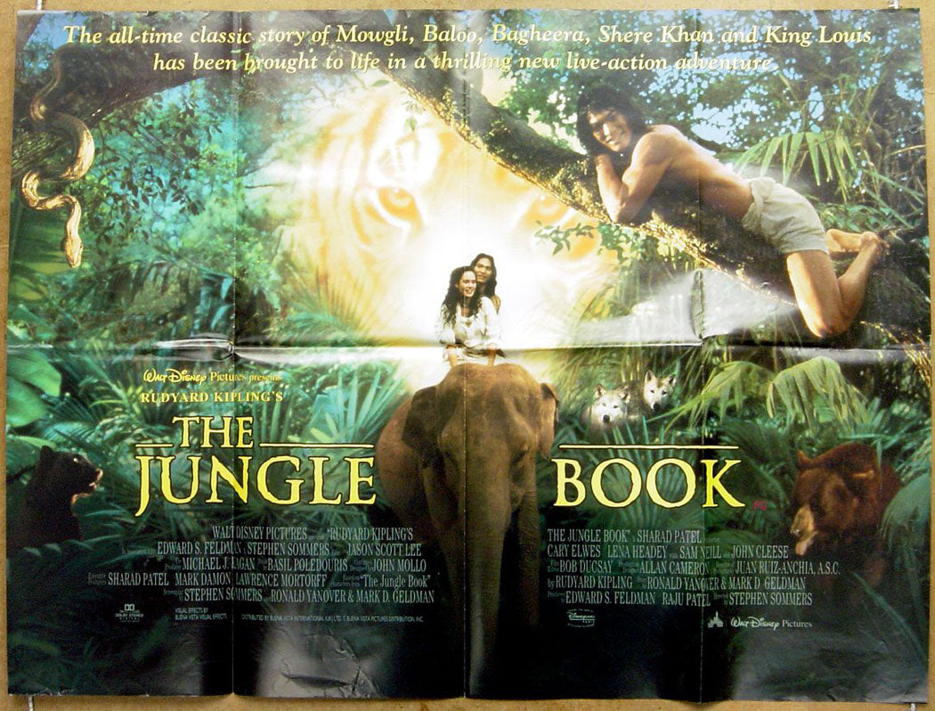 Rudyard Kipling's - The Jungle Book  Original Quad Movie Poster  