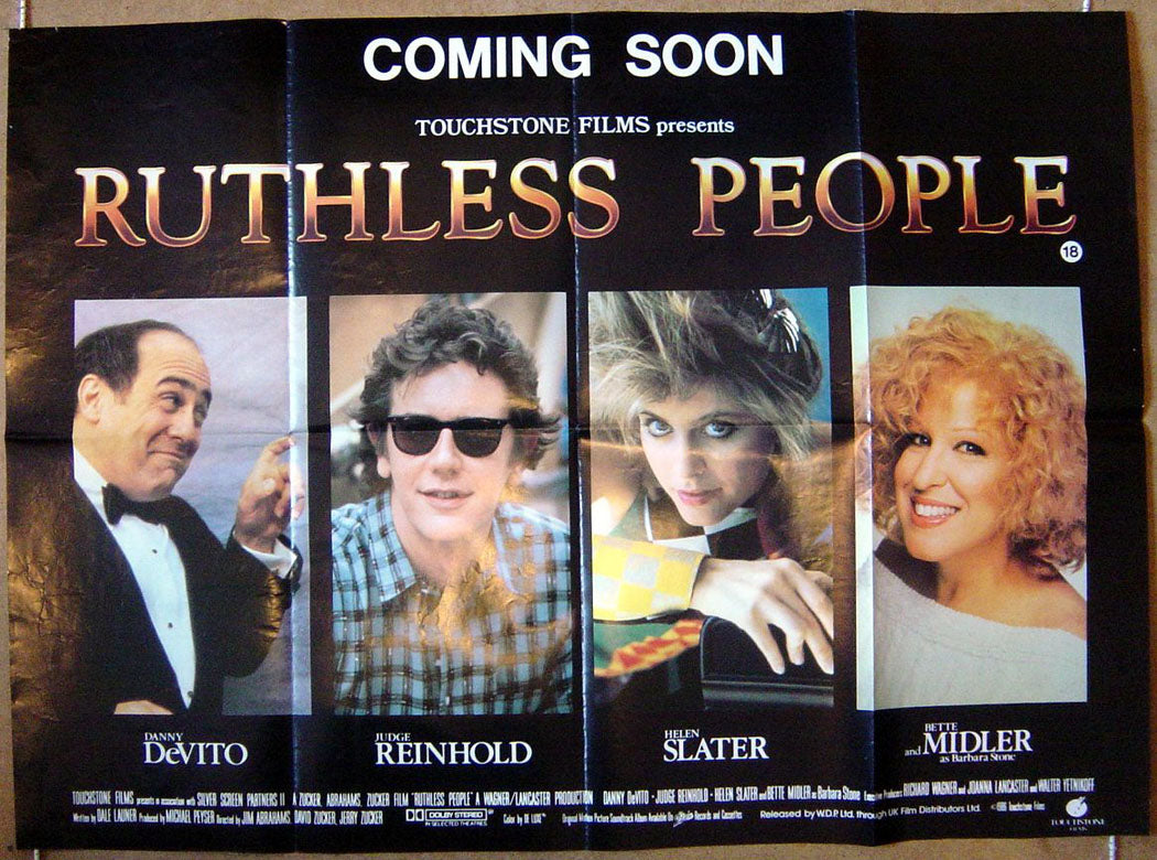 Film Ruthless People “Ruthless People” (Teaser Original Quad Movie Poster) Original Quad Mo ...