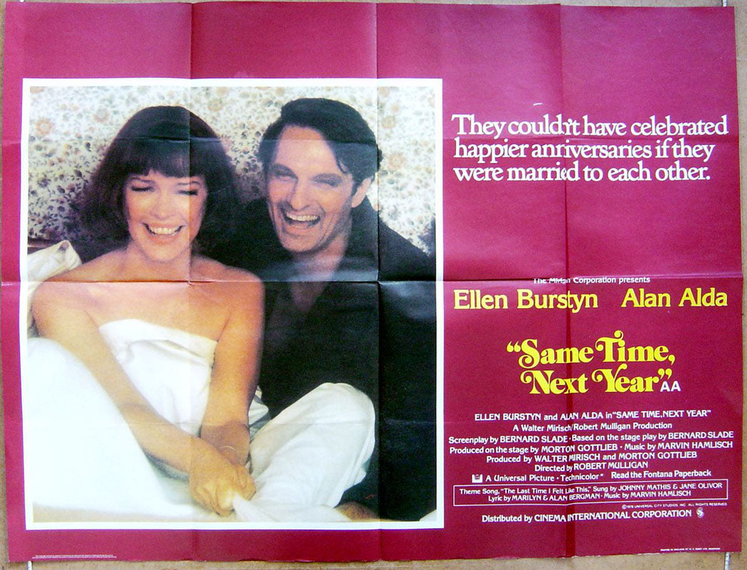 Same Time Next Year  Original Quad Movie Poster  