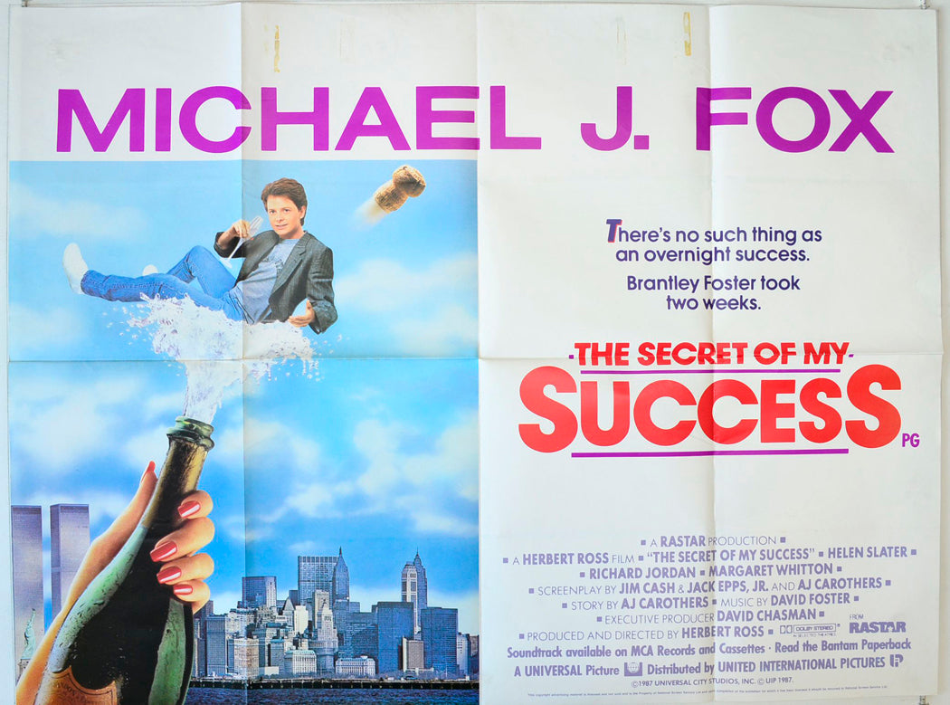 The Secret Of My Success  Original British Quad Poster - Movie Poster