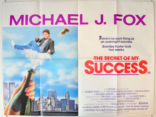 The Secret Of My Success  Original British Quad Poster - Movie Poster