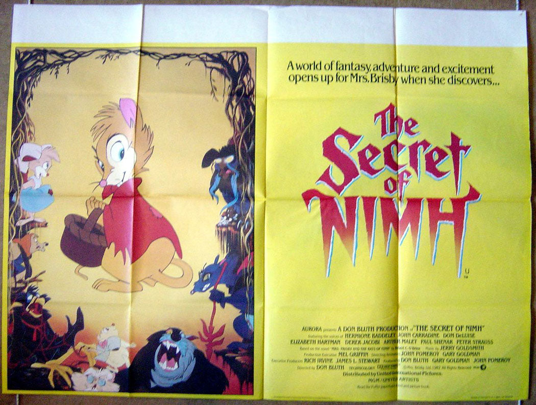 The Secret Of Nimh  Original Quad Movie Poster  