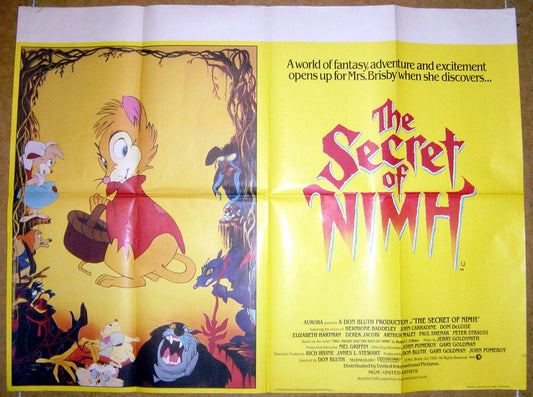 The Secret Of Nimh  Original Quad Movie Poster  