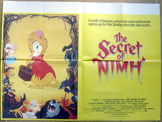 The Secret Of Nimh  Original Quad Movie Poster  